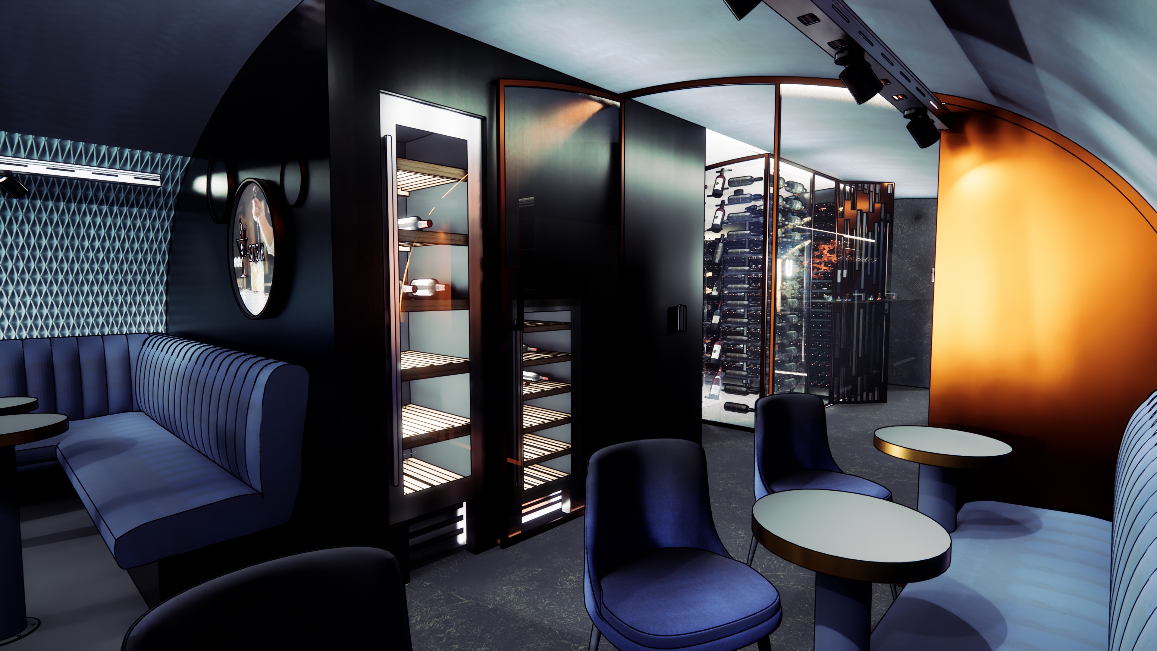 Art impression cocktailbar in de kelder van 273